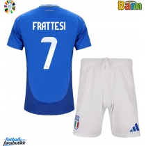 Italia Davide Frattesi #7 Hjemmedraktsett Barn EM 2024 Kortermet (+ Korte bukser)